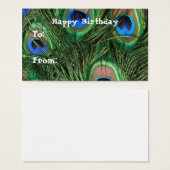 Étiquettes cadeaux d'anniversaire Peacock (Devant & derrière)