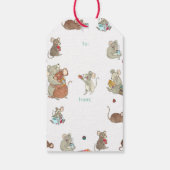 Étiquettes cadeaux de famille de souris de Noël (Dos)
