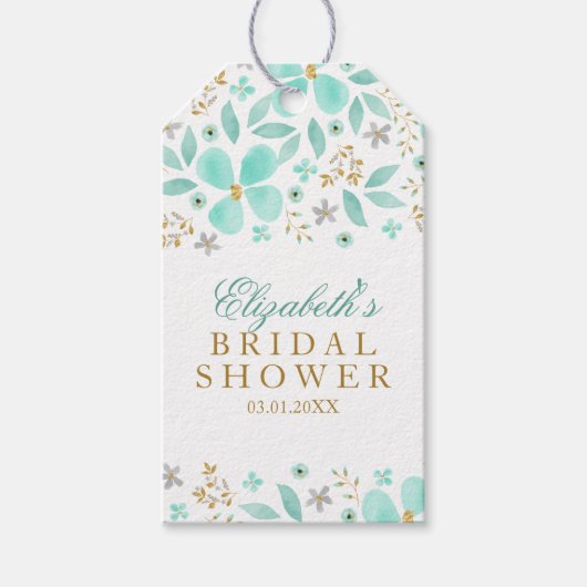 Étiquettes cadeaux de Fête des mariées de feuille  (Devant)