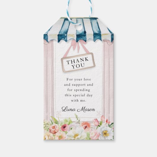 Étiquettes cadeaux de Fête des mariées de jardin r (Devant)