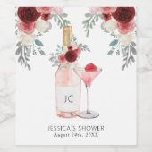 Étiquettes cadeaux de Fête des mariées Petals & Pr (Étiquettes simples)