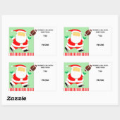 Étiquettes cadeaux de fêtes de football (Feuille)