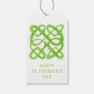 ÉTIQUETTES CADEAUX DE LA SAINT-PATRICK NŒUD CELTIQ