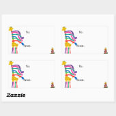 Étiquettes cadeaux de l'autocollant de girafe (Feuille)