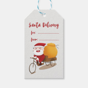 Étiquettes cadeaux de livraison père Noël