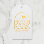 Étiquettes Cadeaux De mes poules à votre table OEUFS FRAIS (Recto)