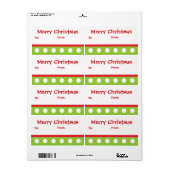 Étiquettes cadeaux de Noël (Feuille entière)