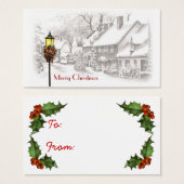 Étiquettes cadeaux de Noël (Devant & derrière)