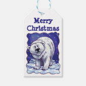 Étiquettes cadeaux de Noël à l'ours polaire (Devant)