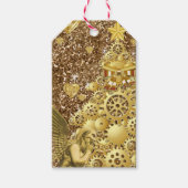 Étiquettes cadeaux de Noël Angel Gold (Devant)