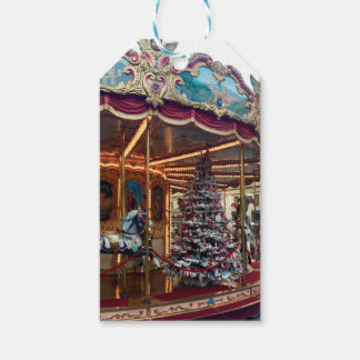 Étiquettes cadeaux de Noël Carousel