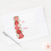 Étiquettes cadeaux de Noël de Noël de Poinsettia (Enveloppe)