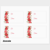 Étiquettes cadeaux de Noël de Noël de Poinsettia (Feuille)