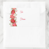 Étiquettes cadeaux de Noël de Noël de Poinsettia (Sac)