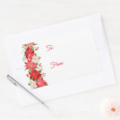 Étiquettes cadeaux de Noël de Noël de Poinsettia (Enveloppe)