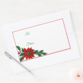 Étiquettes cadeaux de Noël de Noël de Poinsettia (Enveloppe)