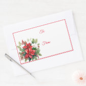 Étiquettes cadeaux de Noël de Noël de Poinsettia (Enveloppe)