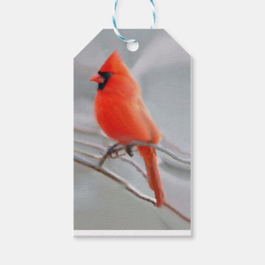 Étiquettes cadeaux de Noël du Cardinal (Devant)