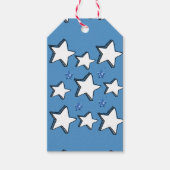 Étiquettes Cadeaux de Noël Étoiles blanches (Devant)