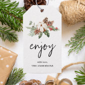 Étiquettes Cadeaux de Noël | Fleur d'Hiver de Vaca