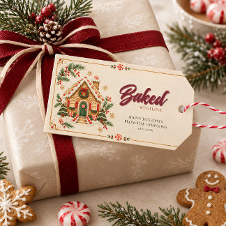 Étiquettes Cadeaux de Noël Maison en Pain d'Épices