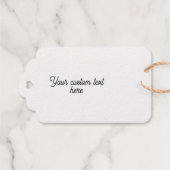 Étiquettes cadeaux de Noël motif de feuille d'or (Verso (horizontal))