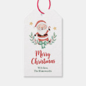 Étiquettes Cadeaux de Noël Papa Noël (Devant)