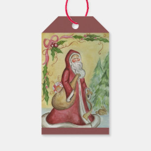 Étiquettes cadeaux de Noël Père vintage
