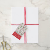 Étiquettes Cadeaux de Noël Pin Oiseaux (Avec de la ficelle)