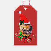 Étiquettes cadeaux de Noël Pit Bull (Dos)