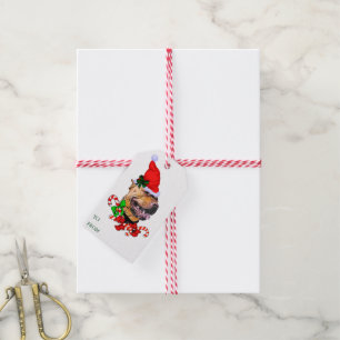 Étiquettes cadeaux de Noël Pit Bull
