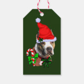 Étiquettes cadeaux de Noël Pit Bull (Dos)