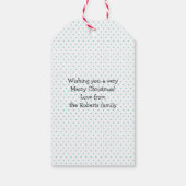 Étiquettes cadeaux de Noël pour l'ours mignon pers (Dos)