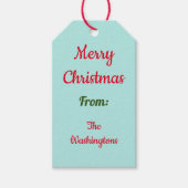 Étiquettes cadeaux de Noël Retro Santa Claus (Devant)