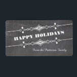 Étiquettes cadeaux de Noël Slanted<br><div class="desc">Elégant et élégant Slanted Chalkboard Holiday Étiquettes en gris avec une bordure art déco et un look arrière - plan en damier tendance. Ces étiquettes de vacances chic et tendance sont faciles à customiser avec un accueil de Noël customisé et feraient de grands cadeaux. Cliquez sur "Customiser" pour plus d'options...</div>
