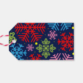 Étiquettes cadeaux de Noël Snowflake (Dos Horizontal)