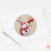 Étiquettes cadeaux de Noël Snowman (Enveloppe)