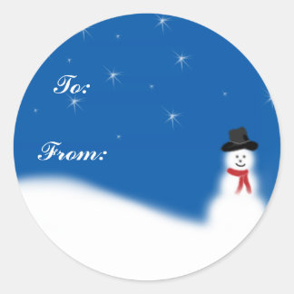 Étiquettes cadeaux de Noël Snowman