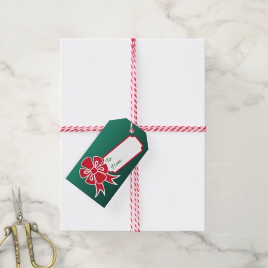 Étiquettes cadeaux de Noël verts (With Twine)