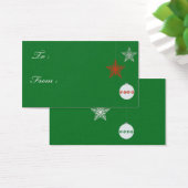 Étiquettes cadeaux de Noël verts (Bureau)