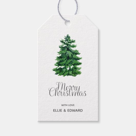 Étiquettes cadeaux de Noël verts (Devant)