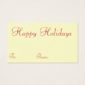 Étiquettes cadeaux de Noël victorien (Dos)