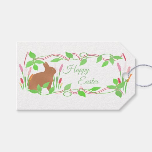 Étiquettes cadeaux de Pâques (Devant (Horizontal))