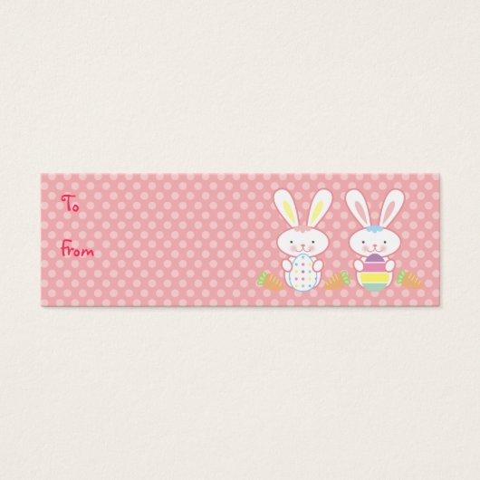 Étiquettes cadeaux de Pâques Bunnies (Devant)