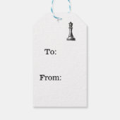 Étiquettes cadeaux de pièce d'échecs (Dos)