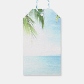 Étiquettes Cadeaux de Plage Océanique (Dos)