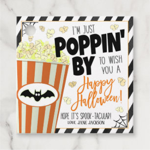 Étiquettes cadeaux de Popcorn Halloween