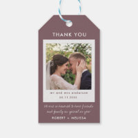 Étiquettes Cadeaux de Remerciement Mariage Photo R