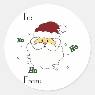 Étiquettes cadeaux de Santa Claus