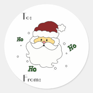 Étiquettes cadeaux de Santa Claus